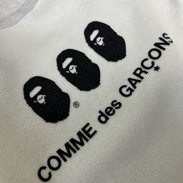 [BUNJANG] BAPE x CDG Exclusive Reversible Knit Sweatshirt / 베이프 cdg 익스클루시브 리버시블 니트, 맨투맨
