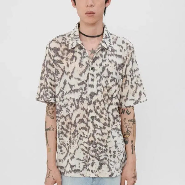 [BUNJANG] Our Legacy Box Short Sleeve Shirt Tiger Print / 아워레가시 박스 셔츠 쇼트슬리브 타이거프린트 48 판매 합니다.