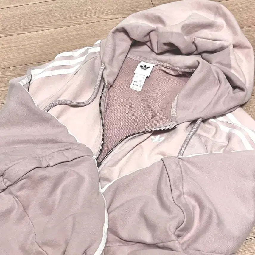 [BUNJANG] Adidas Pink Hooded Zip-Up Jersey / 오늘만 이가격! )지뢰계 아디다스 핑크 후드집업져지