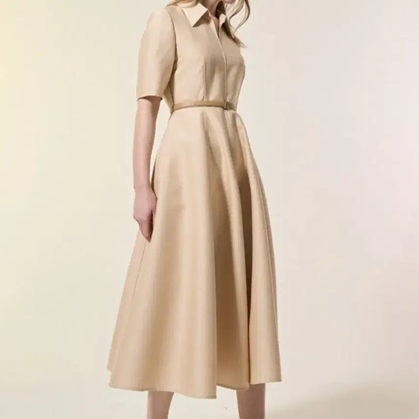 [BUNJANG] Lanvin Silk Blend Dress Beige / 랑방 실크블렌드 드레스