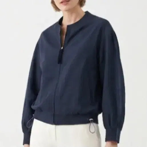 [BUNJANG] MINE Navy Blouson Jacket / MINE 네이비 블루종 자켓
