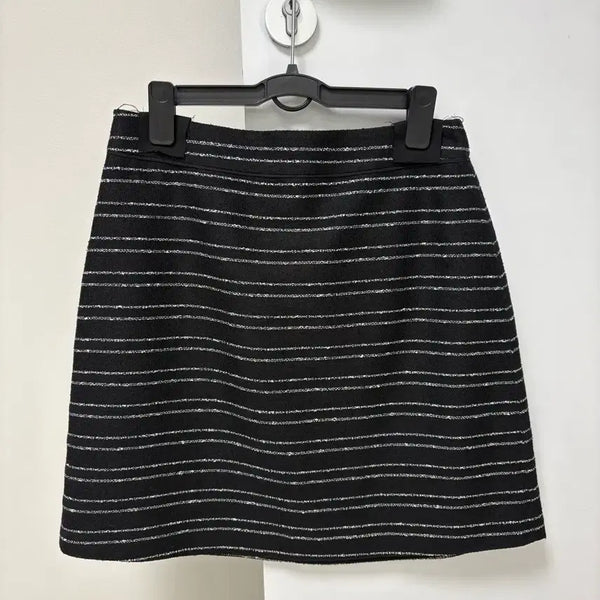 [BUNJANG] It MICHAA Tweed Mini Skirt (Black, Size 66) / #새 상품# 잇미샤 트위드 미니 스커트(블랙 색상, 66 사이즈)