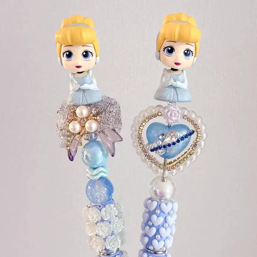 [BUNJANG] Disney Princess Cinderella Handmade Ballpoint Pen Figure 2 Types / 디즈니프린세스 신데렐라 수제볼펜 2종