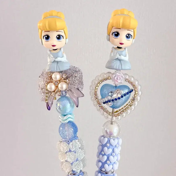 [BUNJANG] Disney Princess Cinderella Handmade Ballpoint Pen Figure 2 Types / 디즈니프린세스 신데렐라 수제볼펜 2종