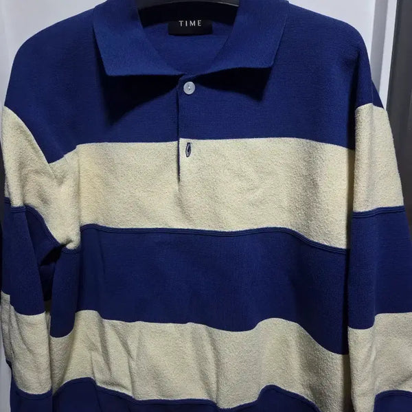 [BUNJANG] Time Homme 25SS Block Collar T-Shirt / 타임옴므 블록 카라티 25ss 새것컨디션입니다