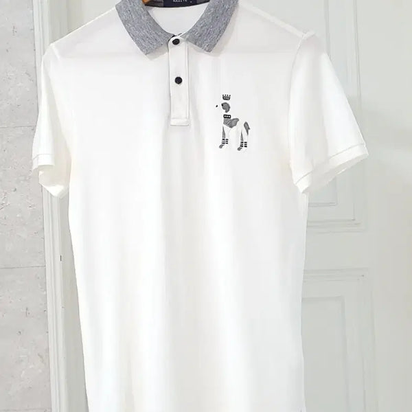 [BUNJANG] Hazzys Big Logo Casual T-Shirt White Size 95 / 헤지스 빅로고 캐주얼 반팔 카라티 화이트 95
