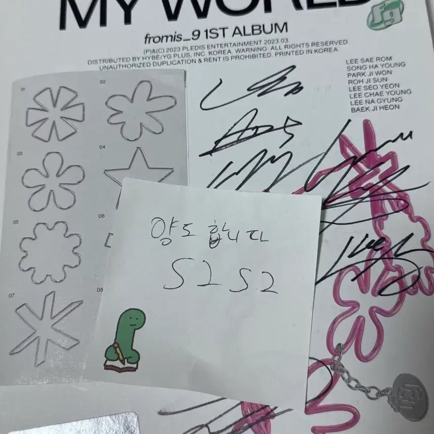 [BUNJANG] fromis_9 UNLOCK MY WORLD Autographed Album / 프로미스나인 프미나 프나 정규 미나우 비매 단체싸인앨범(배송비포함)