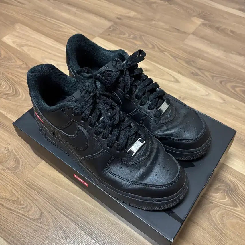 [BUNJANG] Nike Air Force 1 Supreme Black / 에어포스 슈프림 블랙 270