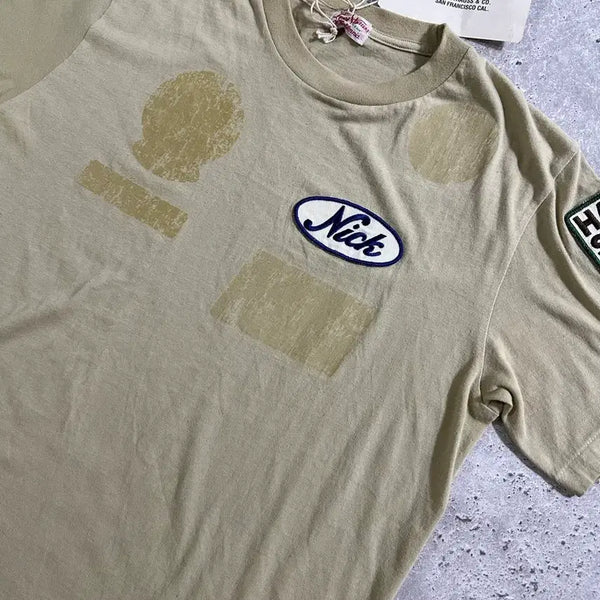 [BUNJANG] Levi's Japan 50s Racing Patch Replica T-Shirt / 리바이스 재팬 50s 레이싱 패치 복각 반팔 티셔츠/088