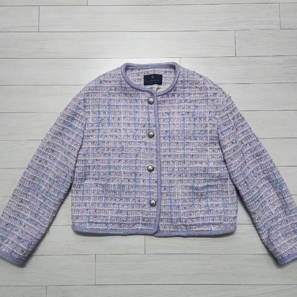 [BUNJANG] Lanvin Collection Tweed Crop Jacket Lavender / 랑방 컬렉션 트위드 크롭 자켓 연보라