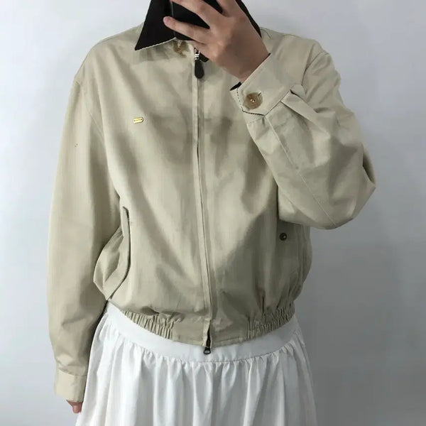 [BUNJANG] La Fares Store Women's Beige Blouson Jacket / [M] 라퍼지스토어 우먼 베이지 블루종