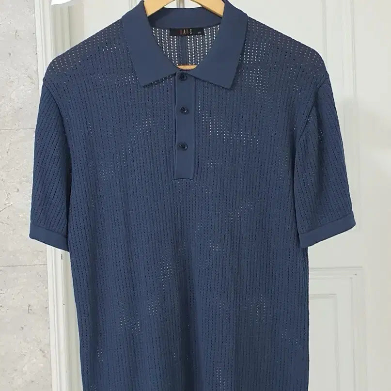 [BUNJANG] Daks Casual Short-Sleeve Polo Shirt Navy / 닥스 캐주얼 반팔 카라티 95 네이비