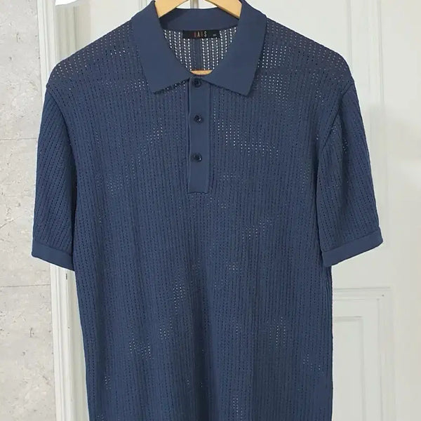 [BUNJANG] Daks Casual Short-Sleeve Polo Shirt Navy / 닥스 캐주얼 반팔 카라티 95 네이비