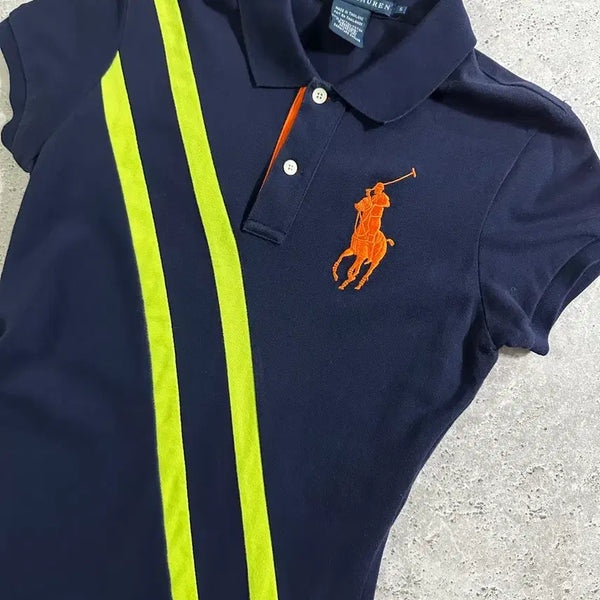 [BUNJANG] Ralph Lauren Big Pony Striped Polo Dress / Ralph Lauren 빅포니 사선 라인 폴로 원피스/090
