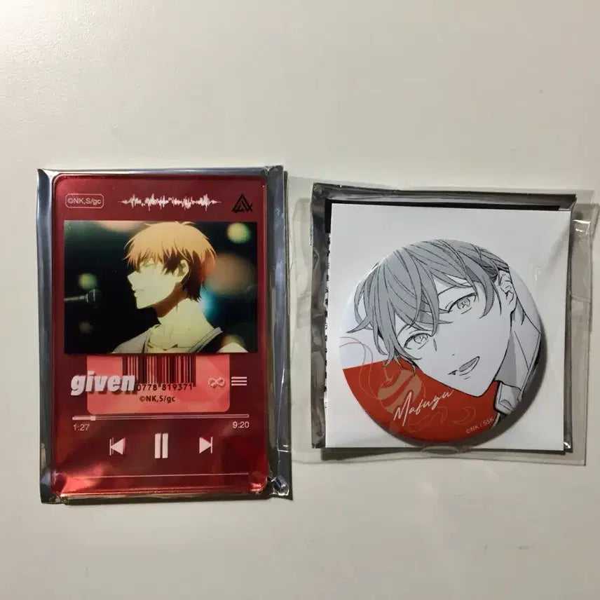 [BUNJANG] Given Mafuyu Acrylic Card & Can Badge Bundle Set / [판매] 기븐 마후유 아크릴 카드 캔뱃지 일괄