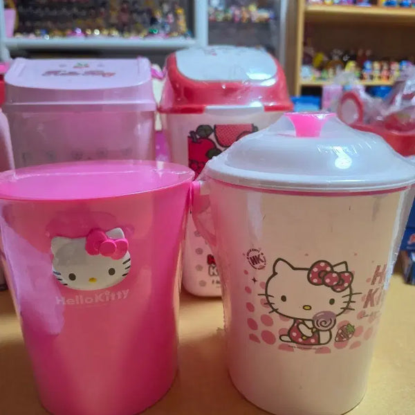 [BUNJANG] Vintage Hello Kitty Trash Can / Storage Container / 고전 헬로키티