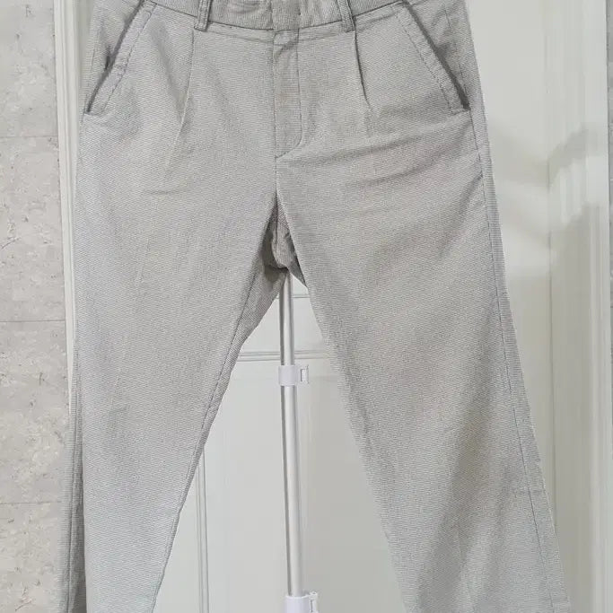 [BUNJANG] Phantom Golf Functional Checkered Trousers Light Grey / 팬텀 골프 기능성 체크바지 라이트그레이