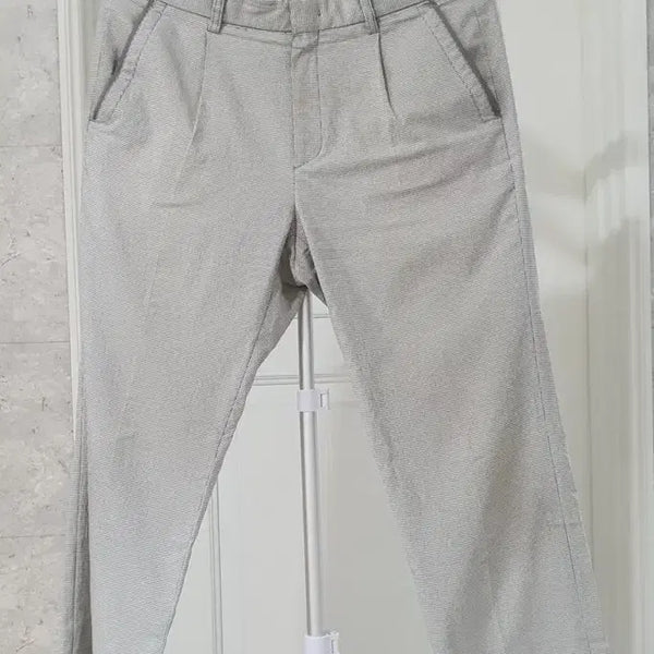 [BUNJANG] Phantom Golf Functional Checkered Trousers Light Grey / 팬텀 골프 기능성 체크바지 라이트그레이