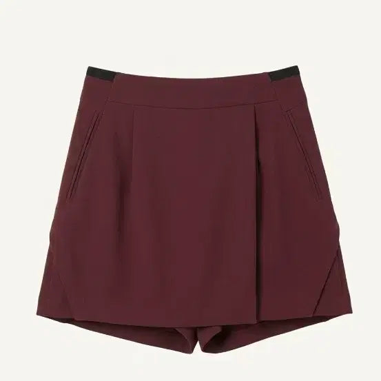 [BUNJANG] Plastic Island Burgundy Pintuck Wrap Shorts / 플라스틱 아일랜드 버건디 핀턱 랩 반바지
