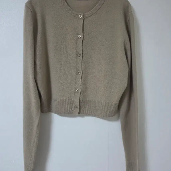[BUNJANG] Musinsa Standard Women's Essential Round Neck Cardigan (Beige) / 무신사스탠다드 우먼즈 에센셜 라운드넥 가디건(베이지)
