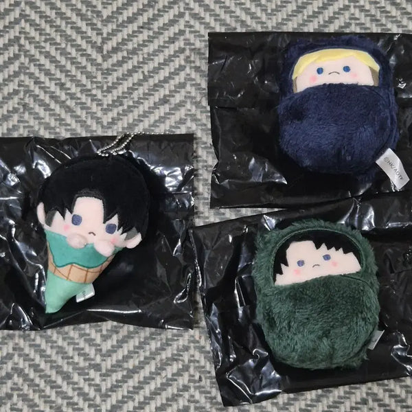 [BUNJANG] Attack on Titan Levi Ice Tappuni & Levi Erwin Tappuni Plush Set / 진격의 거인 리바이 아이스 타피누이 & 리바이 엘빈 타피누이
