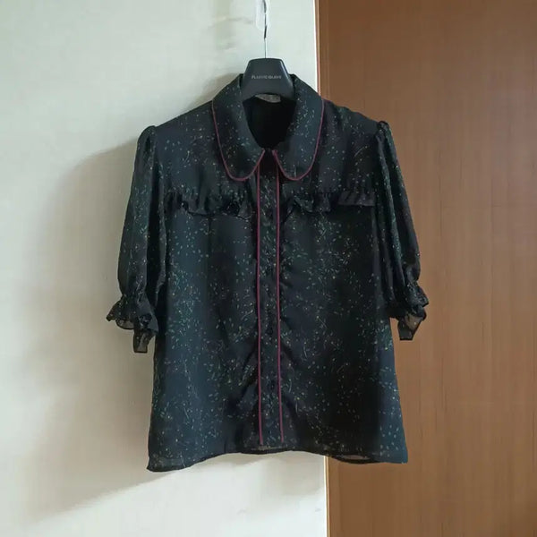 [BUNJANG] Zara Floral Chiffon Blouse / 자라 하늘하늘 플로럴 쉬폰 블라우스