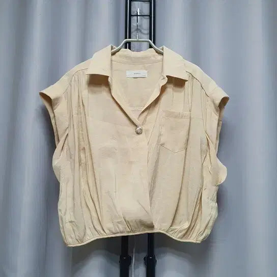 [BUNJANG] Pintuck Shirring Collar Blouse / 핀턱 셔링 카라 루즈 블라우스