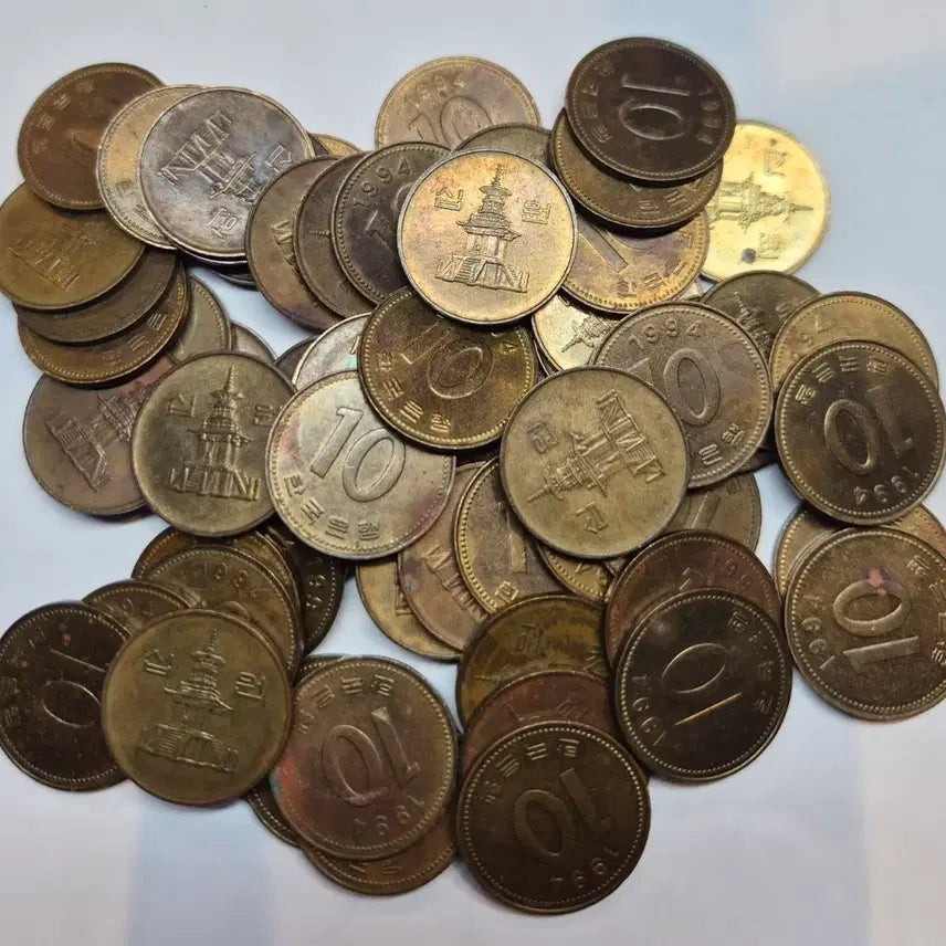 [BUNJANG] 1994 10 Won Coin Bundle (60 pieces) / 옛날 1994년  10원 동전 60개 일괄