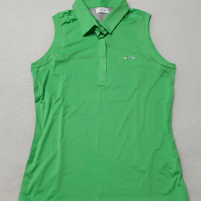 [BUNJANG] Adidas Adipure Sleeveless Collar T-Shirt Green Women's 90 / 아디다스 아디퓨어 민소매 카라티 그린 66 여성90
