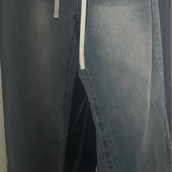 [BUNJANG] Mid-Wash Wide Denim Pants / 중청 와이드 데님 팬츠