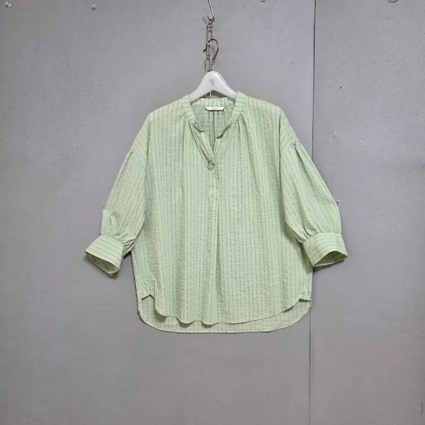 [BUNJANG] Ai Jaba Green 3/4 Sleeve Blouse Size 55 / s하루특가s20  아이잣바바 그린계열 7부소매 블라우스 55  n7927