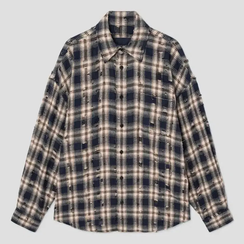 [BUNJANG] JUUN.J 26FW Crater Check Shirt Size 48 / 준지 26fw 크레이터 체크 셔츠 48