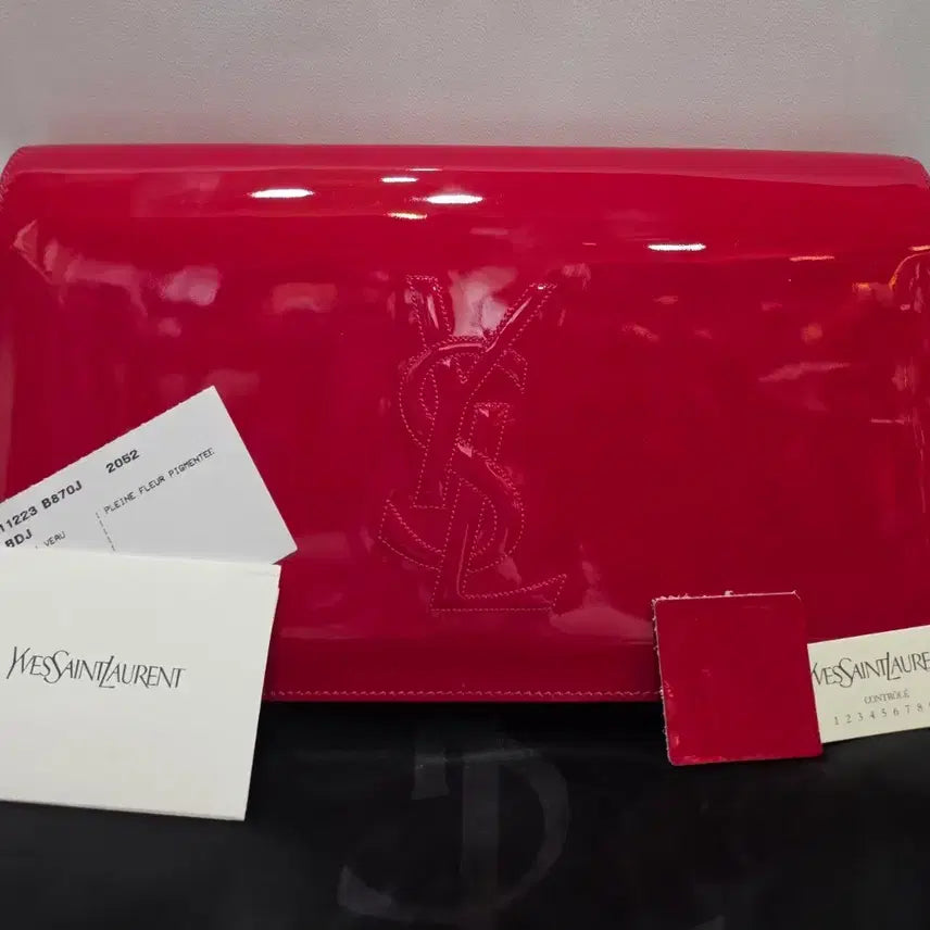 [BUNJANG] Saint Laurent Bel De Jour Patent Leather Clutch Bag / (정품)입생로랑 벨드쥬르 페이턴트 클러치 백