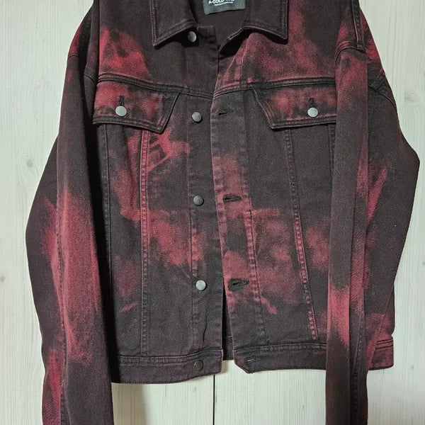 [BUNJANG] A-COLD-WALL Distressed Wash Denim Jacket / A-COLD-WALL 어콜드월 데님 자켓 레드 블랙 워싱