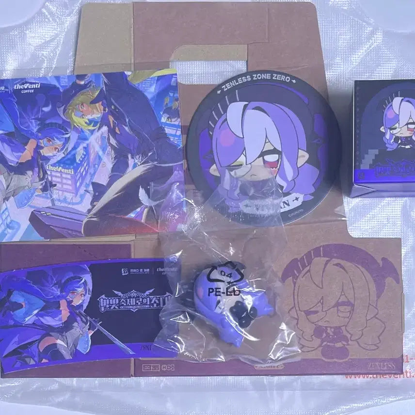 [BUNJANG] Zenless Zone Zero The Venti Vivian Coaster Figure Cup Holder Postcard Set / 젠레스 존 제로 더벤티 비비안 코스터 피규어 컵홀더 엽서 세트