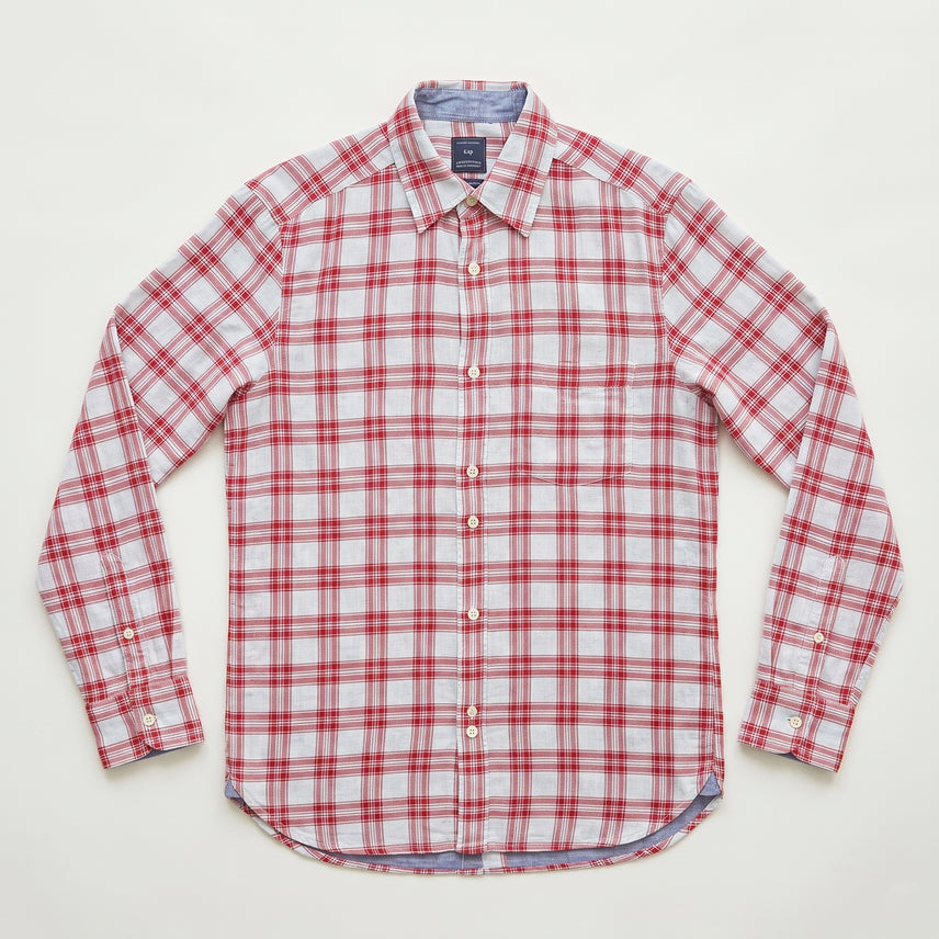 [BUNJANG] Gap Red Check Cotton Long Sleeve Shirt (Red, S) / 8. 갭 레드 체크 코튼 셔츠 (레드 S) GAP 체크남방 긴팔셔츠