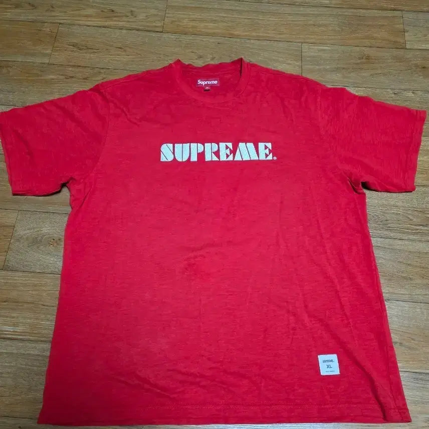 [BUNJANG] Supreme Stencil Embroidered Logo T-Shirt XL / 슈프림 스텐실 자수 로고 티셔츠