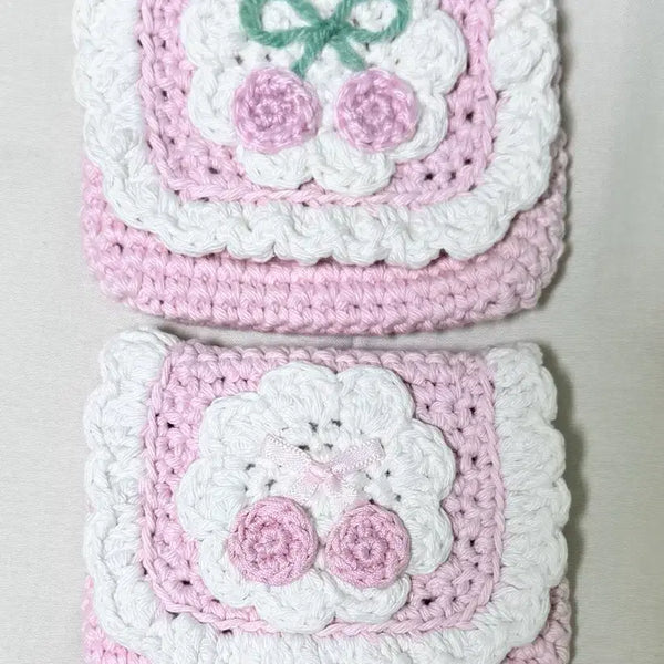 [BUNJANG] Handmade Knit Pouch for Tamagotchi / 다마고치 뜨개 케이스 파우치