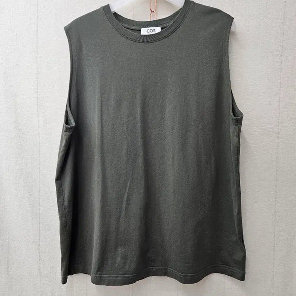[BUNJANG] COS Sleeveless T-Shirt EUR L Khaki / 코스 COS 민소매티셔츠 EUR L