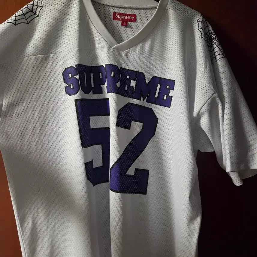 [BUNJANG] Supreme Spider Web Football Jersey White 24SS / [L]슈프림 스파이더웹 풋볼 저지 화이트 - 24SS