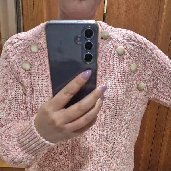 [BUNJANG] Sezane Cable Knit Sweater with Button Detail / sezane 세잔느 세잔 니트