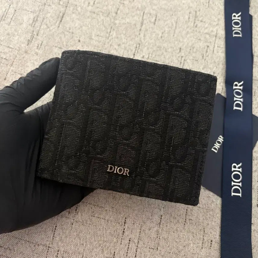 [BUNJANG] Dior Oblique Bifold Wallet Black / [상태최상]디올 오블리크 반지갑 블랙