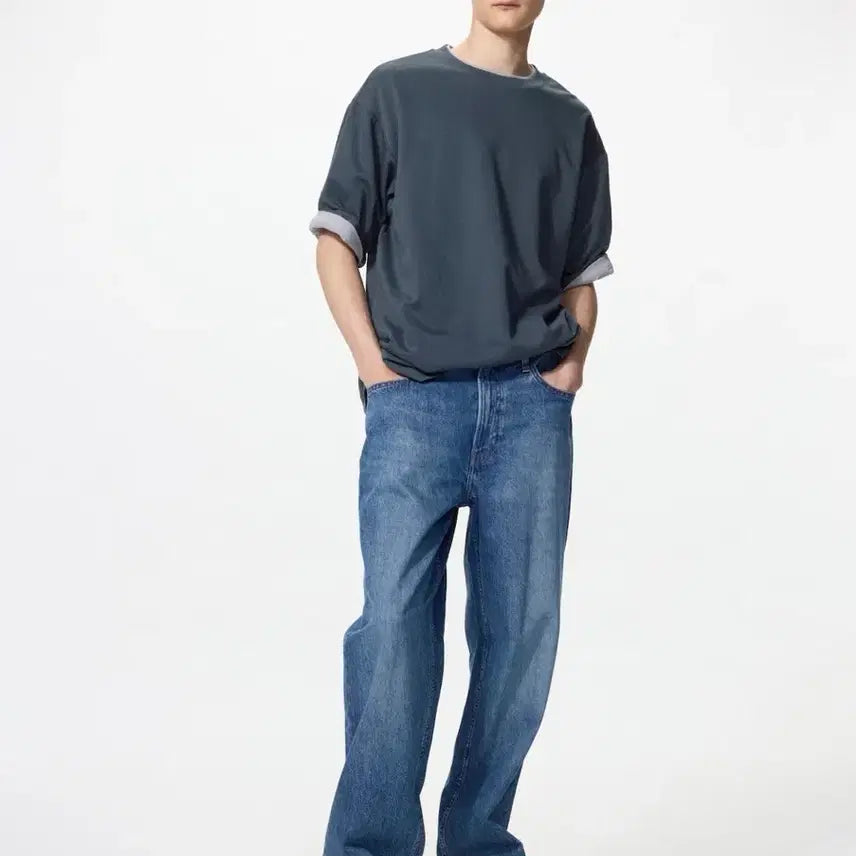 [BUNJANG] Uniqlo Wide Straight Jeans / (29) 유니클로 와이드스트레이트진