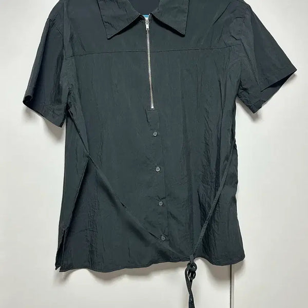 [BUNJANG] Ring Button Short Sleeve Shirt / 반지퍼 단추 반팔 셔츠