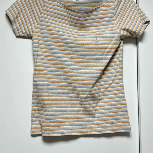 [BUNJANG] Eastboy Striped Short Sleeve T-Shirt / 이스트보이 단가라 반팔티