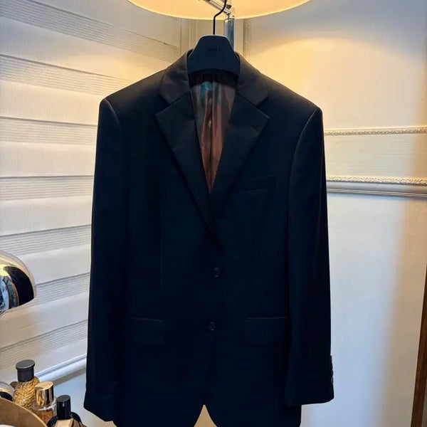 [BUNJANG] Paul Stuart Men's 100% Wool Black Blazer Jacket Size 100 (US 48S) / 미국 폴스튜어트 자켓 블레이저 모100% 고급 자켓 블랙100사이즈1회착