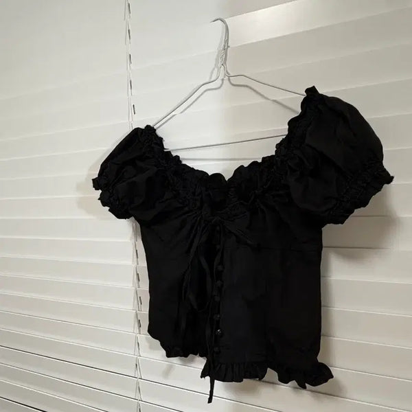 [BUNJANG] Remagie Ruffled Ribbon Blouse / 리마지 Remagie 러플 리본 블라우스
