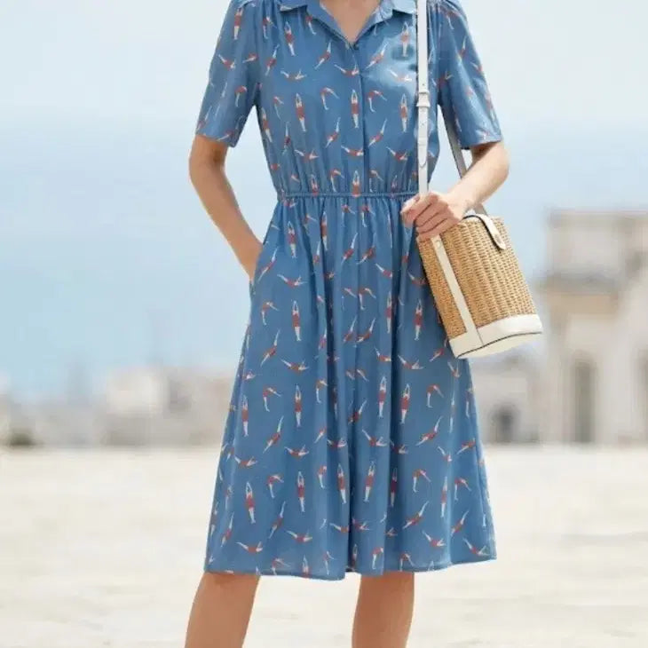[BUNJANG] Studio Tomboy Patterned Midi Dress / 스튜디오톰보이  패턴윈피스 55