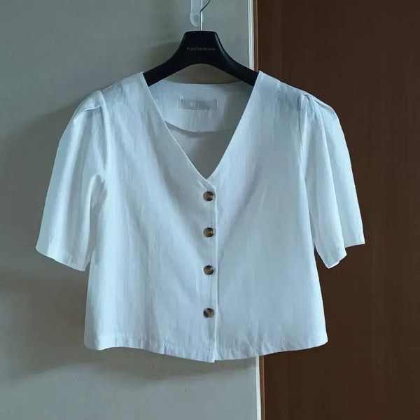 [BUNJANG] OZOC Puff Sleeve Crop Jacket / OZOC)오조크 퍼프소매 크롭자켓