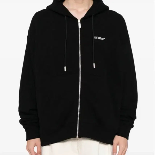 [BUNJANG] Off-White Zip-Up Hoodie / 오프화이트 후드집업